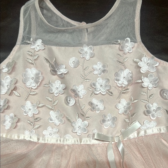 Jona Michelle Pink Flowered Tiered Dress Size 7 - Picture 3 of 9